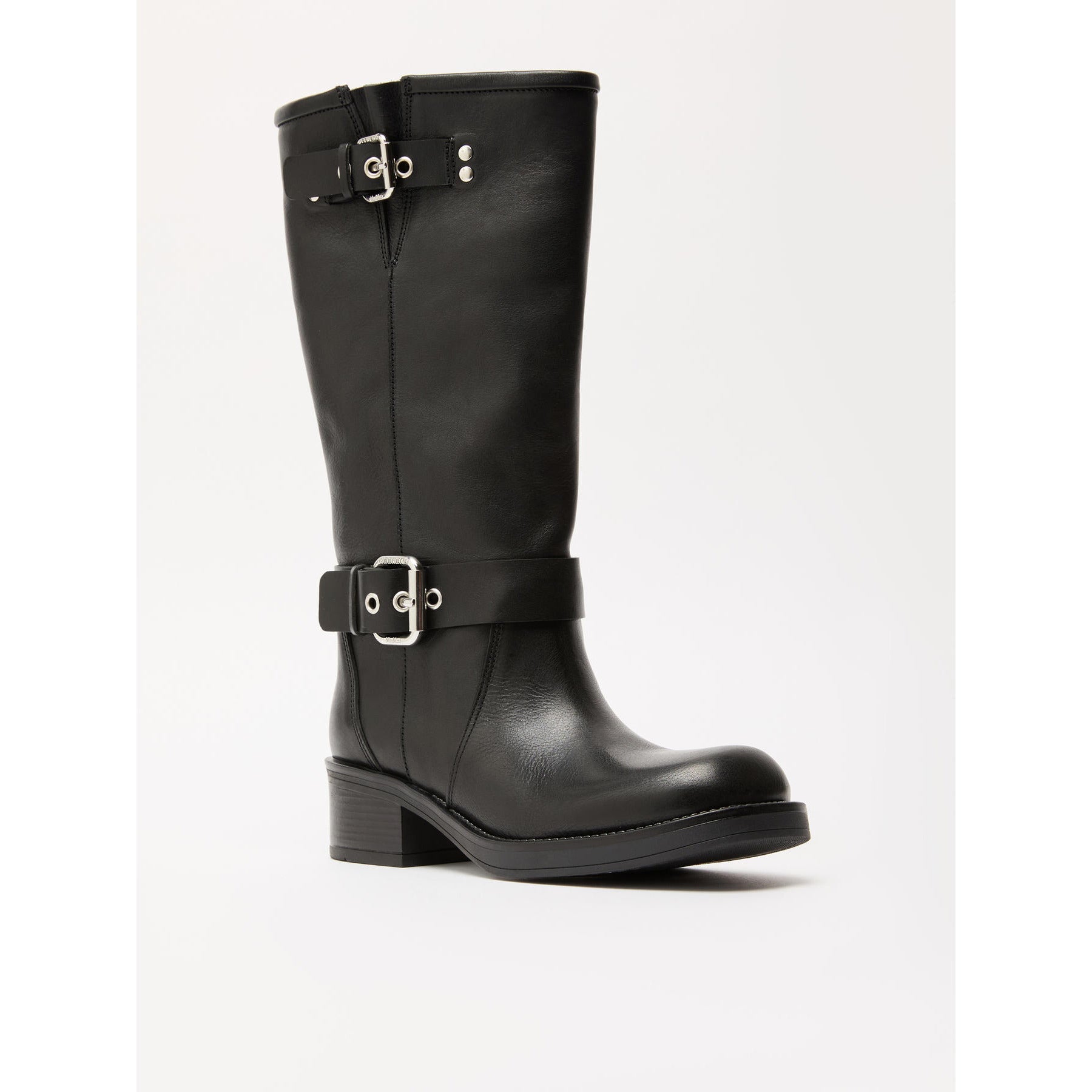 Stivale biker Nero in pelle con fibbie WKAADDOBBO 1 WEEKEND MAX MARA 