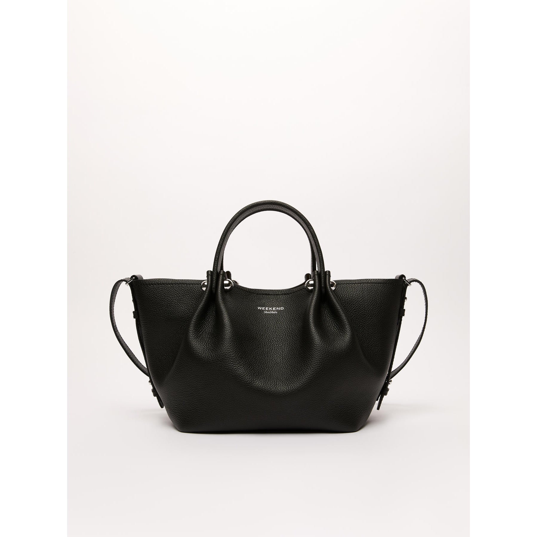 Borsa a mano Nero in pelle con logo WKADRITTO 2 WEEKEND MAX MARA 