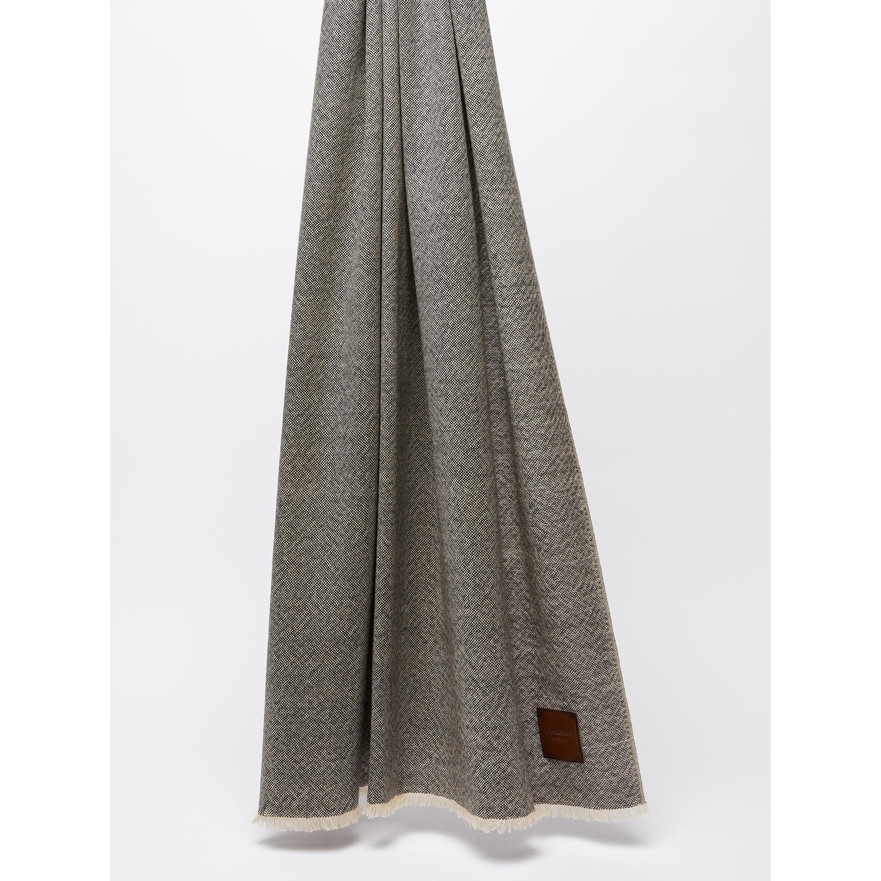 Stola Marrone in lana tinto filo WKAQUANTUM 2 WEEKEND MAX MARA 