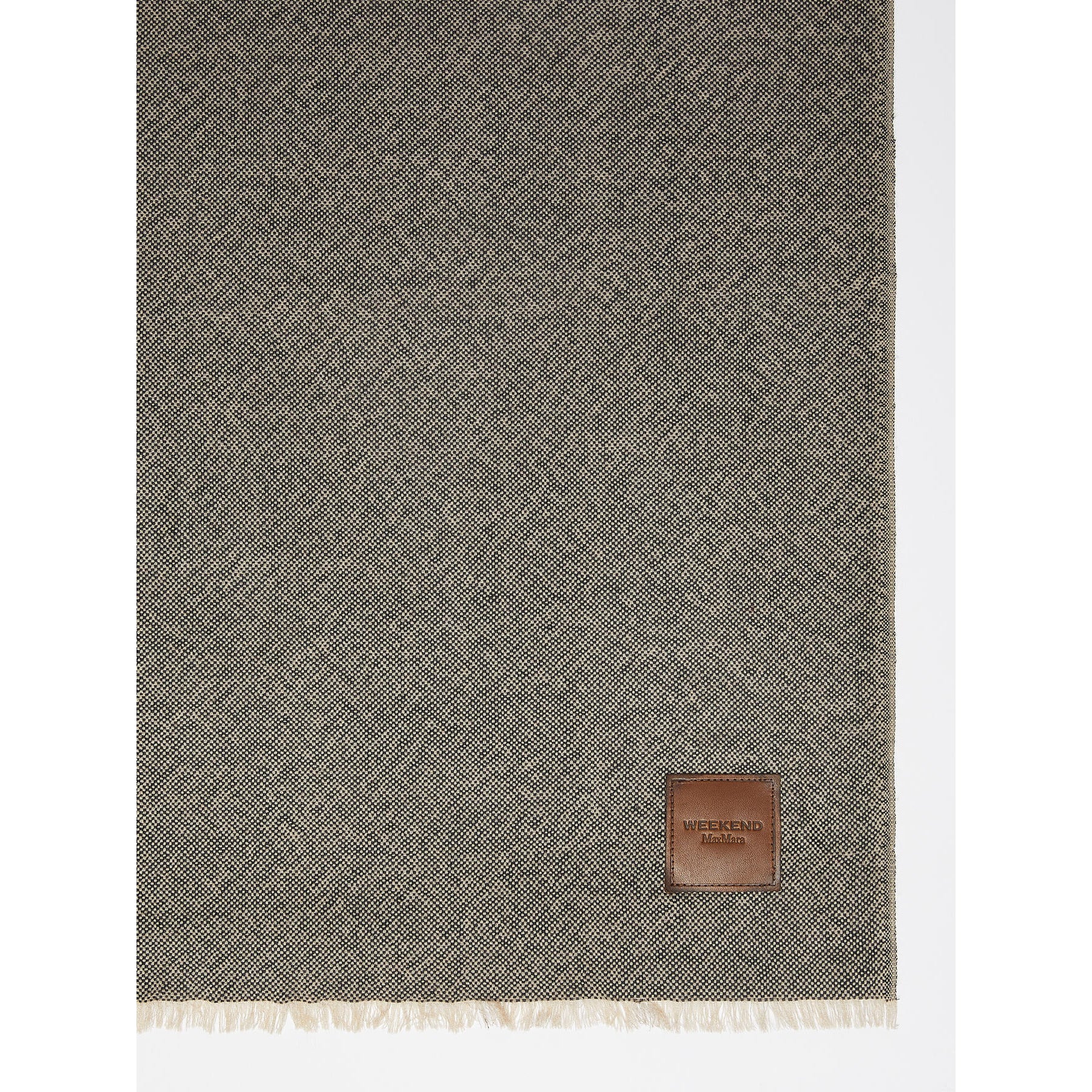 Stola Marrone in lana tinto filo WKAQUANTUM 2 WEEKEND MAX MARA 