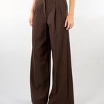 Pantalone Marrone in tela di lana WKDADELFI 13 WEEKEND MAX MARA 