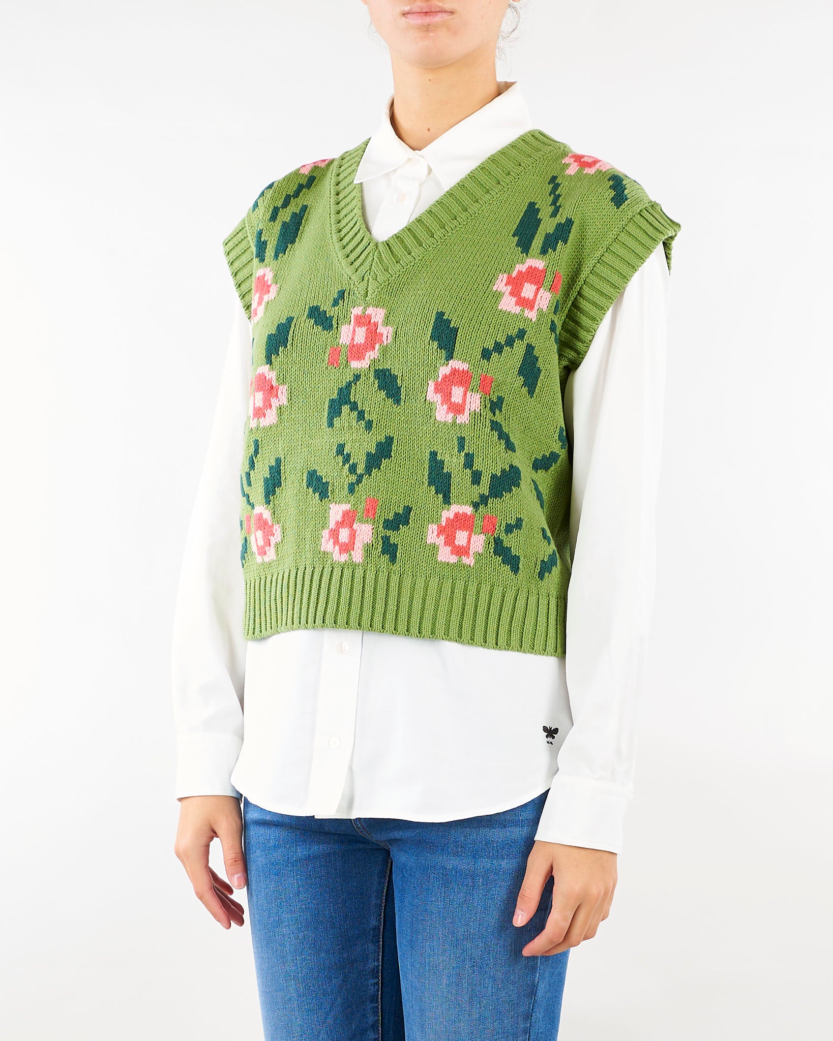 Gilet Verde jacquard WKDALAMARO 10 WEEKEND MAX MARA 