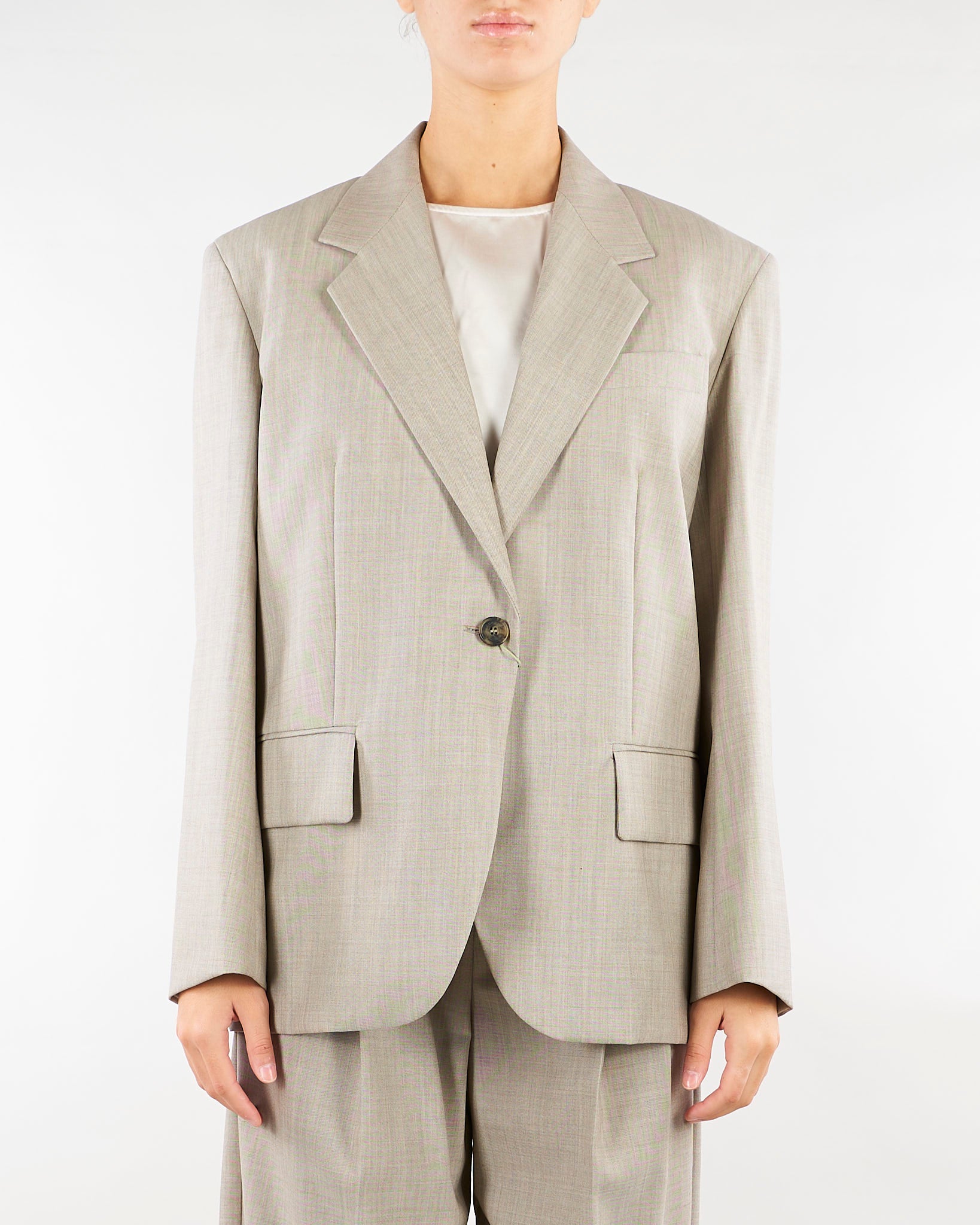 Blazer over Taupe in tela di lana WKDATTILA 1 WEEKEND MAX MARA 