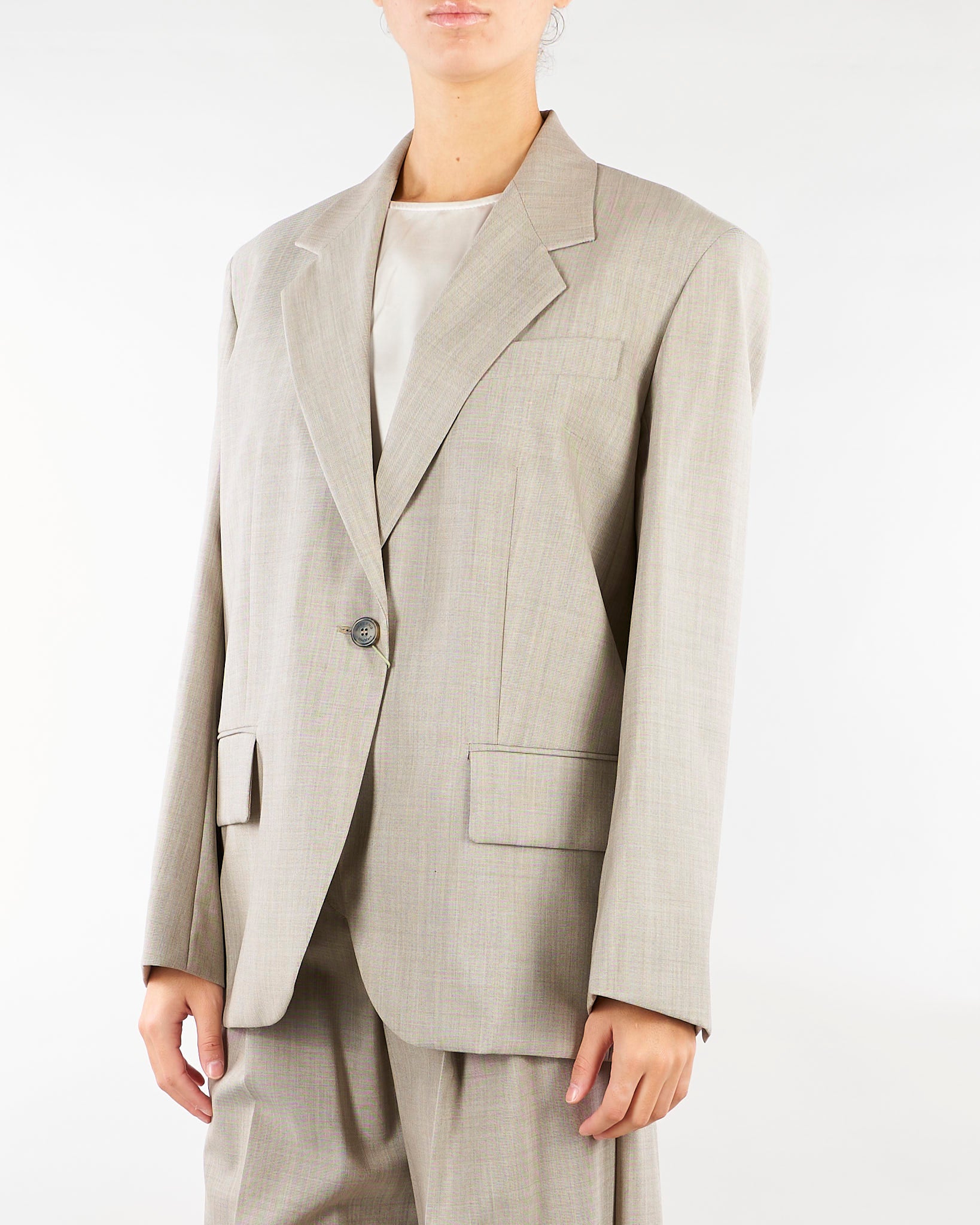 Blazer over Taupe in tela di lana WKDATTILA 1 WEEKEND MAX MARA 