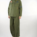 Pantalone Verde in cotone lavato WKDBACCA 3 WEEKEND MAX MARA 