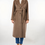 Cappotto lungo Tortora in orsetto di lana e alpaca WKDBRONTE 25 WEEKEND MAX MARA 