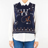 Gilet Blu jacquard in lana WKDCACAO 2 WEEKEND MAX MARA 