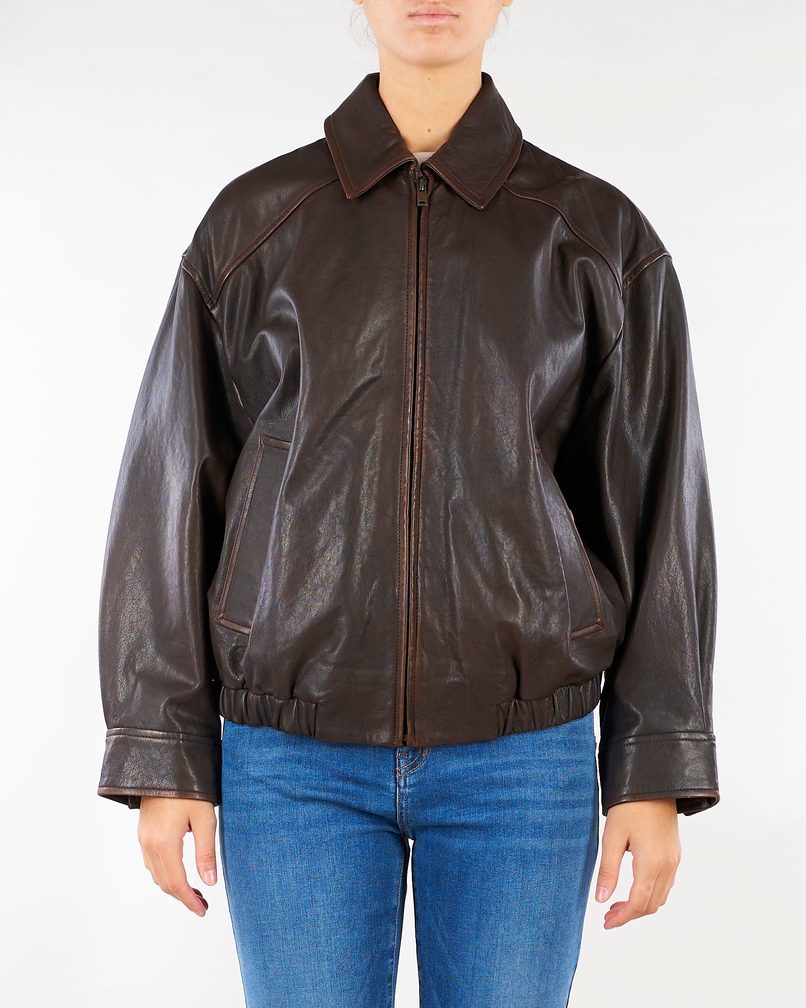 Bomber Moro in nappa WKDCOSE 3 WEEKEND MAX MARA 