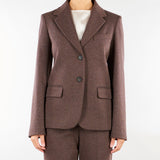 Blazer Marrone in jersey jacquard WKDFEROCE 1 WEEKEND MAX MARA 
