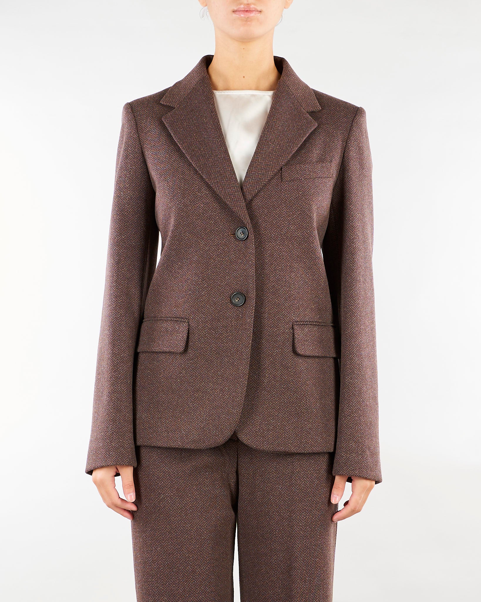 Blazer Marrone in jersey jacquard WKDFEROCE 1 WEEKEND MAX MARA 