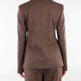 Blazer Marrone in jersey jacquard WKDFEROCE 1 WEEKEND MAX MARA 