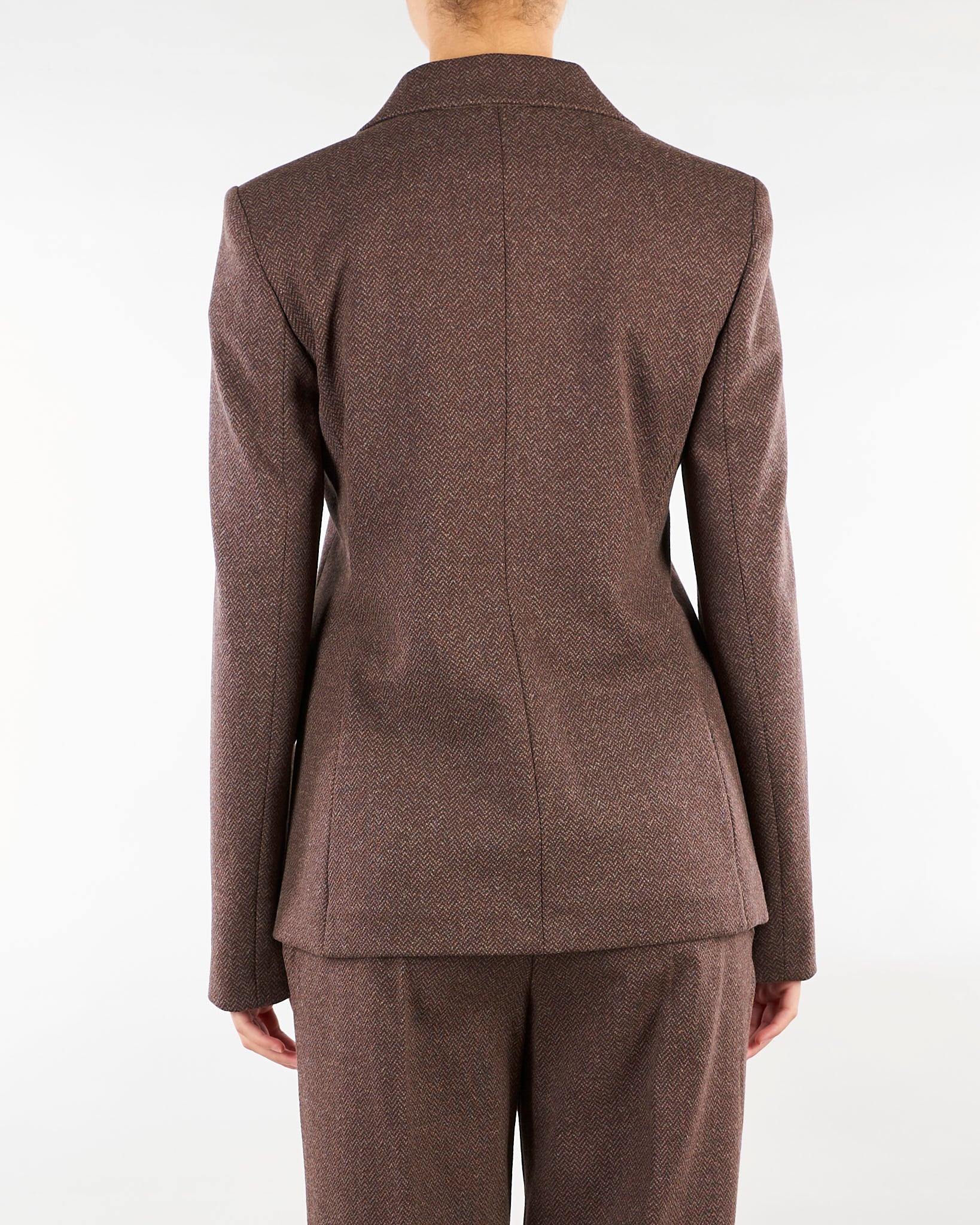 Blazer Marrone in jersey jacquard WKDFEROCE 1 WEEKEND MAX MARA 