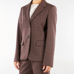 Blazer Marrone in jersey jacquard WKDFEROCE 1 WEEKEND MAX MARA 
