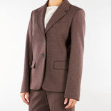 Blazer Marrone in jersey jacquard WKDFEROCE 1 WEEKEND MAX MARA 