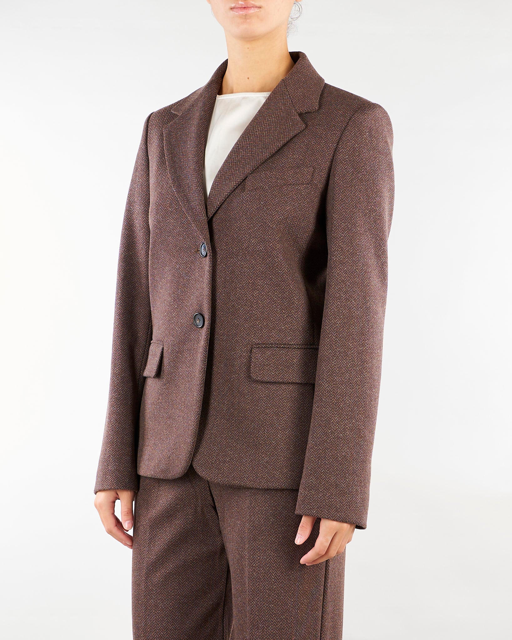 Blazer Marrone in jersey jacquard WKDFEROCE 1 WEEKEND MAX MARA 