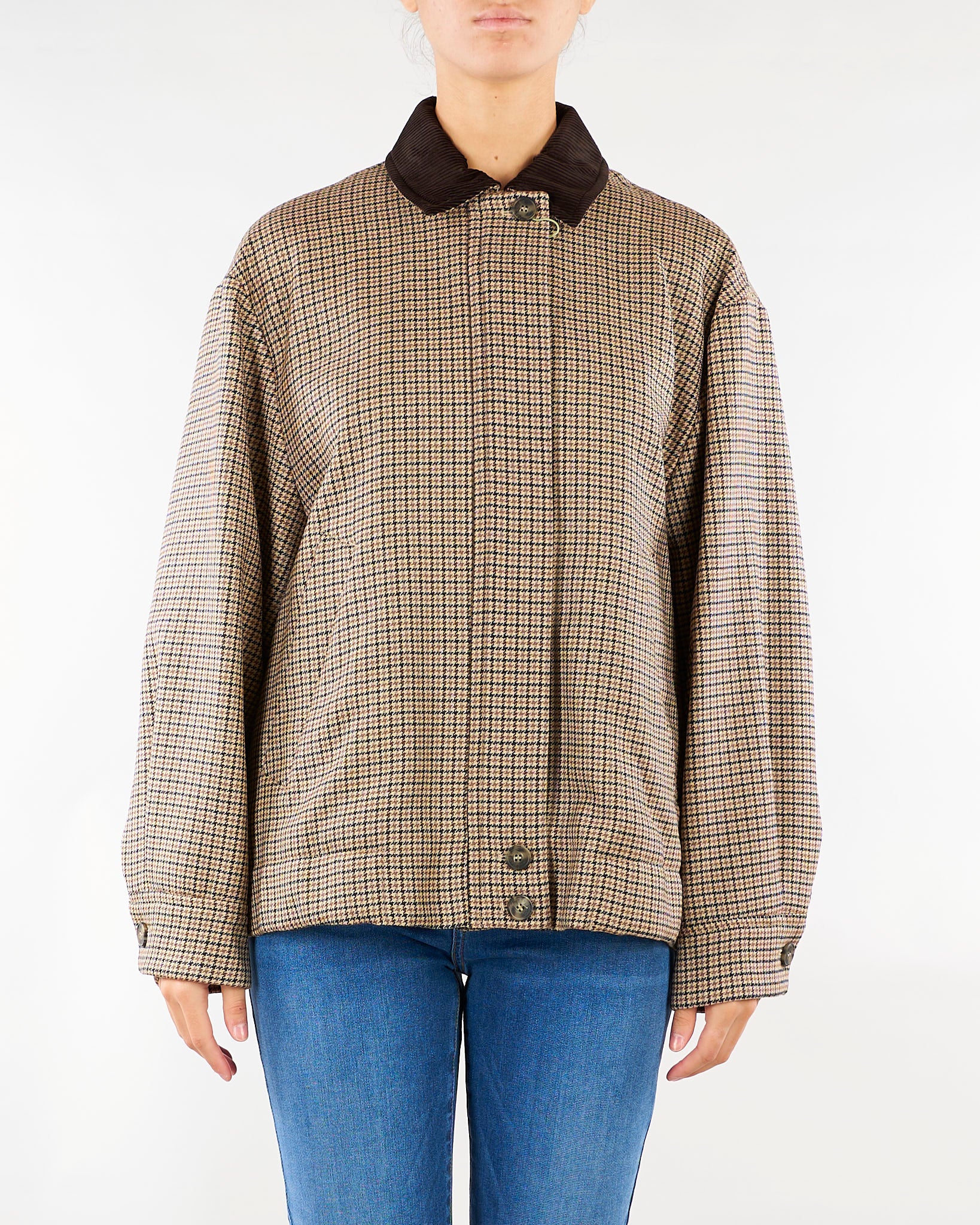 Giacca bomber Beige in lana Pied de Poule WKDFESTA 1 WEEKEND MAX MARA 