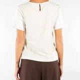 T-shirt Naturale girocollo in raso WKDGILBERT 1 WEEKEND MAX MARA 