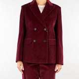 Blazer Bordeaux in velluto di cotone a costine WKDKATANGA 6 WEEKEND MAX MARA 