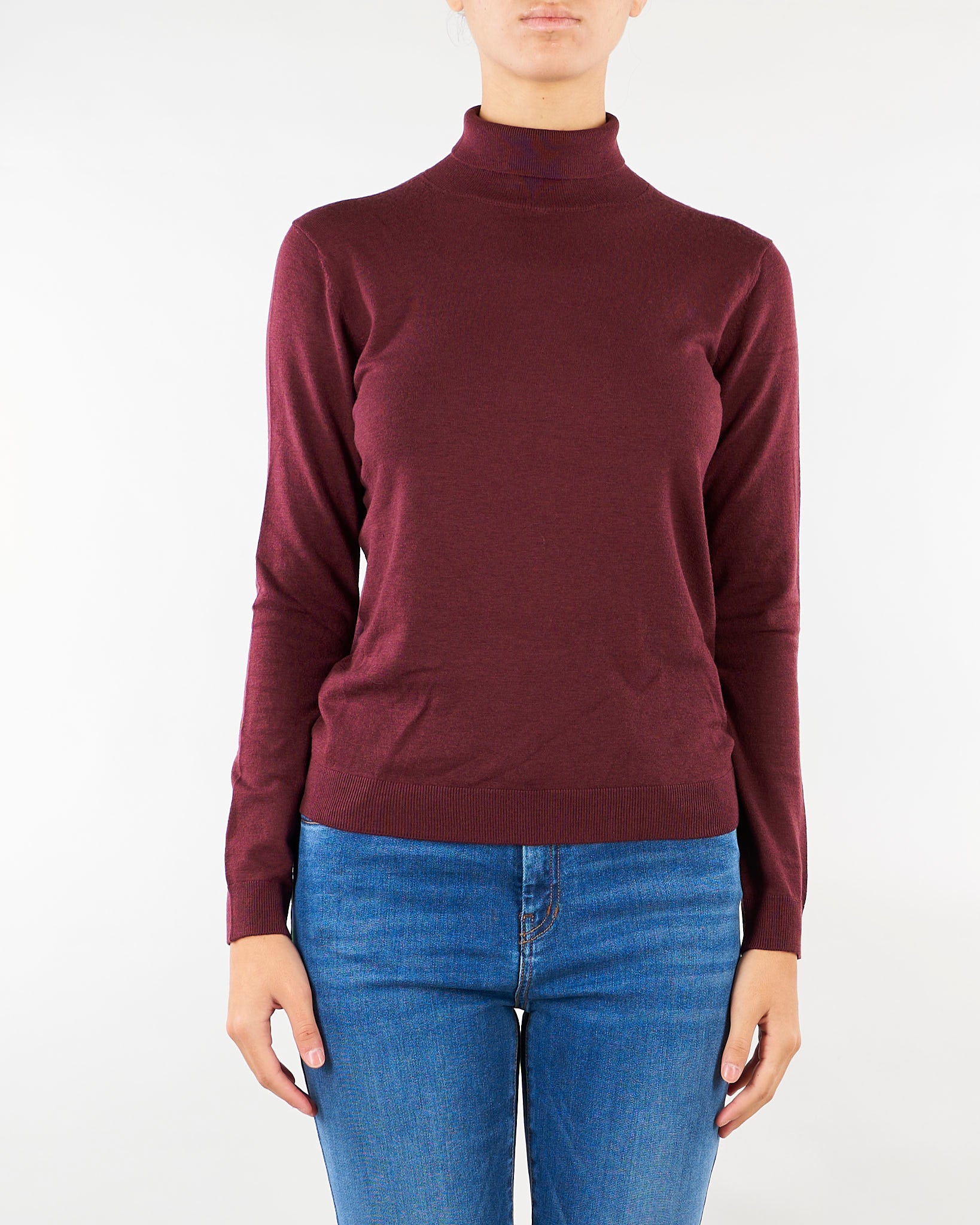 Dolcevita Bordeaux in filato di seta e lana WKDKIKU 11 WEEKEND MAX MARA 