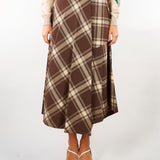 Gonna Marrone in batavia di lana WKDLANOSO 1 WEEKEND MAX MARA 