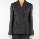Blazer Antracite in lana Principe di Galles WKDOCCHIO 2 WEEKEND MAX MARA 
