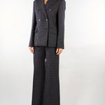 Blazer Antracite in lana Principe di Galles WKDOCCHIO 2 WEEKEND MAX MARA 