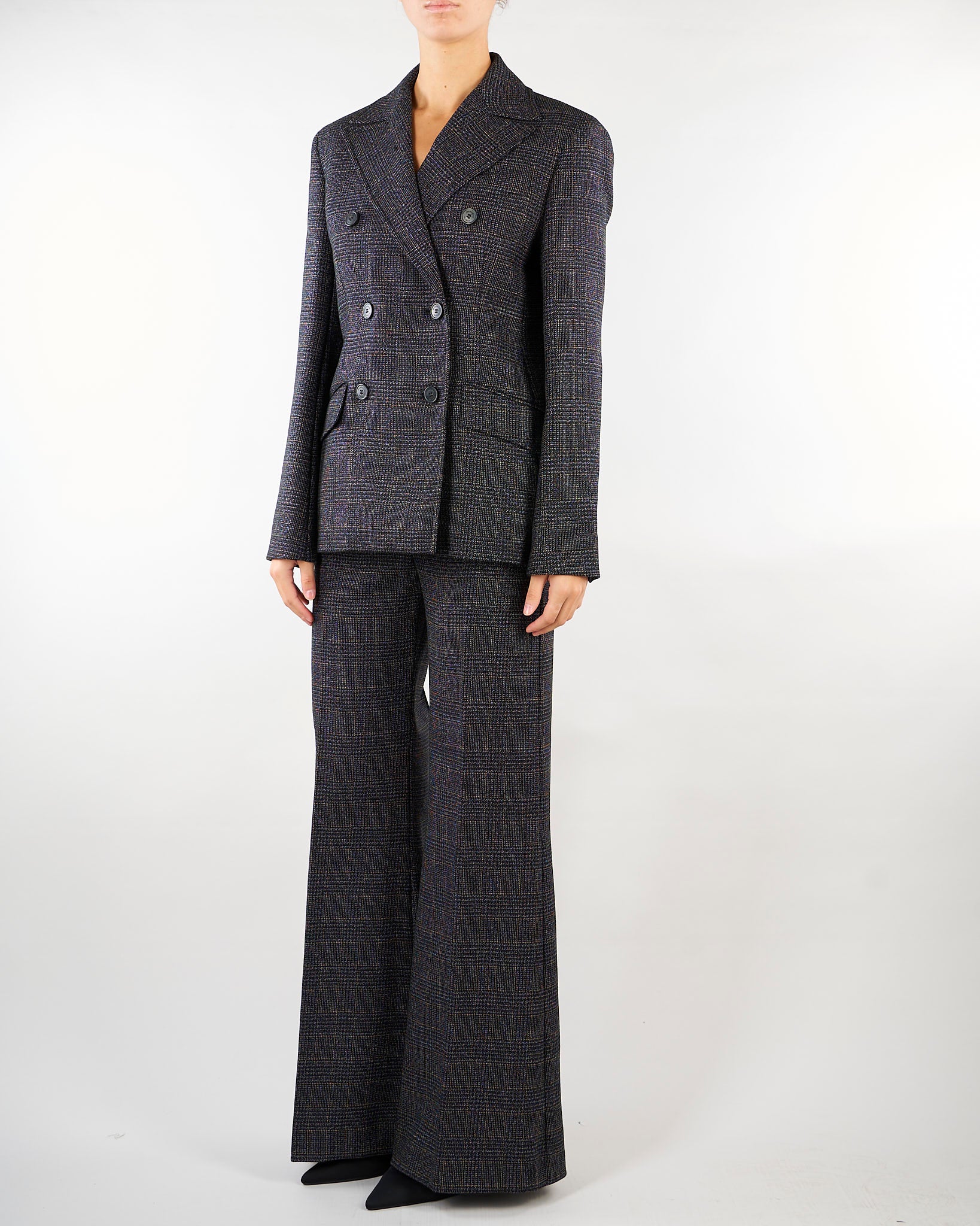 Blazer Antracite in lana Principe di Galles WKDOCCHIO 2 WEEKEND MAX MARA 