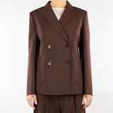 Blazer Marrone in tela di lana WKDORNATI 13 WEEKEND MAX MARA 