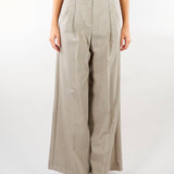Pantalone Taupe wide leg in tela di lana WKDOVVIO 1 WEEKEND MAX MARA 