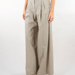 Pantalone Taupe wide leg in tela di lana WKDOVVIO 1 WEEKEND MAX MARA 