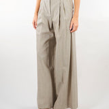 Pantalone Taupe wide leg in tela di lana WKDOVVIO 1 WEEKEND MAX MARA 