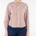 Camicia Marrone-Bianco in popeline di cotone WKDPANETTO 4 WEEKEND MAX MARA 