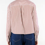 Camicia Marrone-Bianco in popeline di cotone WKDPANETTO 4 WEEKEND MAX MARA 