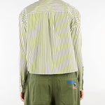 Camicia Verde-Bianco in popeline di cotone WKDPANETTO 5 WEEKEND MAX MARA 