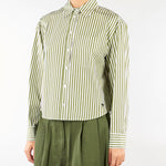 Camicia Verde-Bianco in popeline di cotone WKDPANETTO 5 WEEKEND MAX MARA 