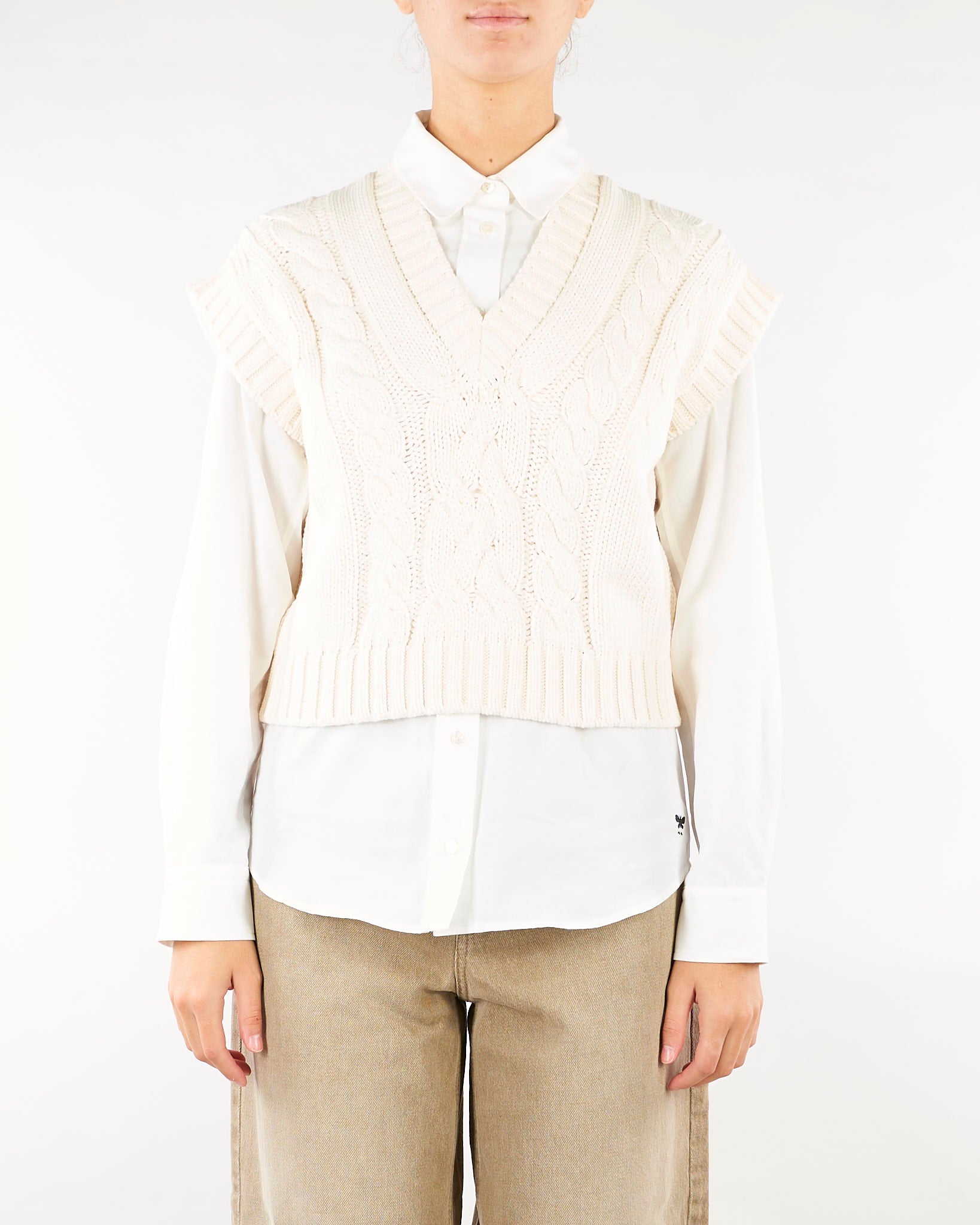Gilet Panna in filato di cotone WKDPASCIA 1 WEEKEND MAX MARA 