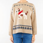 Maglia Beige ampia in lana jacquard WKDPAVIDI 8 WEEKEND MAX MARA 