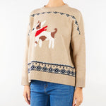 Maglia Beige ampia in lana jacquard WKDPAVIDI 8 WEEKEND MAX MARA 