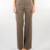 Pantalone Tortora in batavia di lana stretch WKDPETRA 1 WEEKEND MAX MARA 