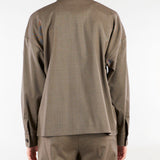 Giacca Camicia Tortora in batavia di lana stretch WKDRADURA 1 WEEKEND MAX MARA 