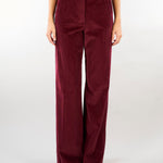 Pantalone Bordeaux in velluto di cotone WKDTANIA 6 WEEKEND MAX MARA 