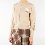 Cardigan Beige in filato di cotone con intarsi WKDTEIERA 22 WEEKEND MAX MARA 