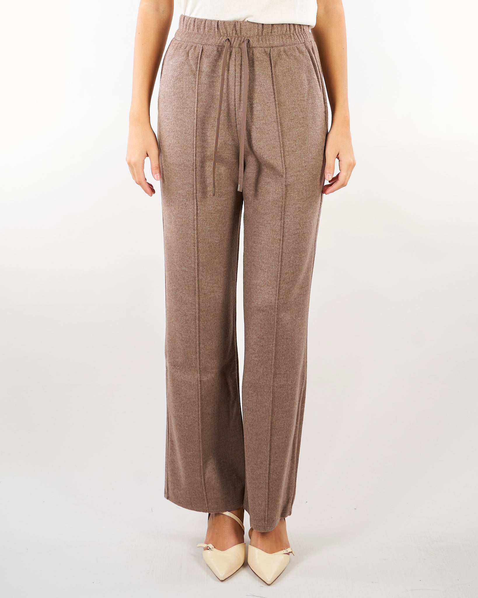 Pantalone Tortora in jersey drap WKDTENDA 2 WEEKEND MAX MARA 