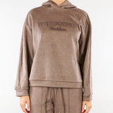 Felpa Tortora con cappuccio in jersey WKDVETRINO 2 WEEKEND MAX MARA 
