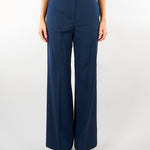 Pantalone Blu palazzo in lana stretch WKDVISIVO 1 WEEKEND MAX MARA 