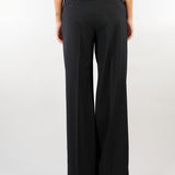 Pantalone Nero palazzo in lana stretch WKDVISIVO 2 WEEKEND MAX MARA 