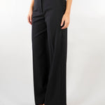 Pantalone Nero palazzo in lana stretch WKDVISIVO 2 WEEKEND MAX MARA 