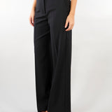 Pantalone Nero palazzo in lana stretch WKDVISIVO 2 WEEKEND MAX MARA 
