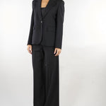 Pantalone Nero palazzo in lana stretch WKDVISIVO 2 WEEKEND MAX MARA 