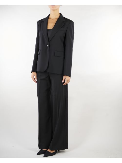Pantalone Nero palazzo in lana stretch WKDVISIVO 2 WEEKEND MAX MARA 